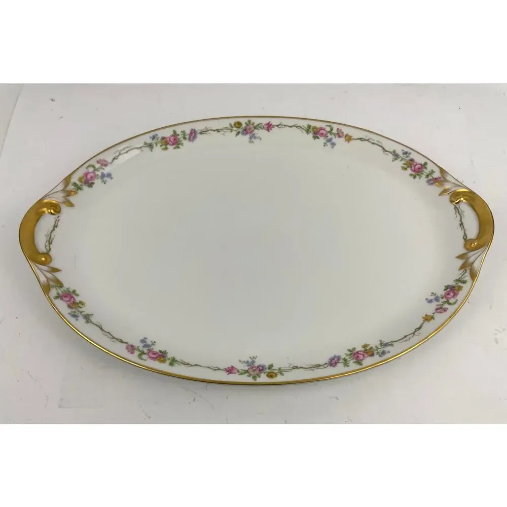 Antique GDA Limoges Oval Serving Platter 17